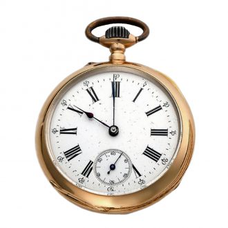 Swiss 18 carat rose gold open faced lever watch Circa 1900