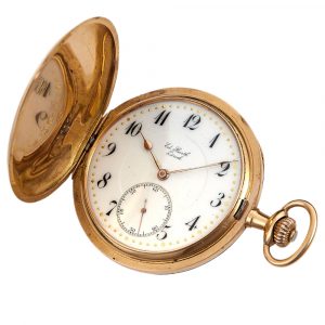 Swiss 18 carat gold hunting cased pocket watch Circa 1900