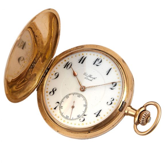 Swiss 18 carat gold hunting cased pocket watch Circa 1900
