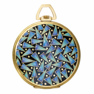 Swiss gold decorative open faced Art Deco watch Circa 1930