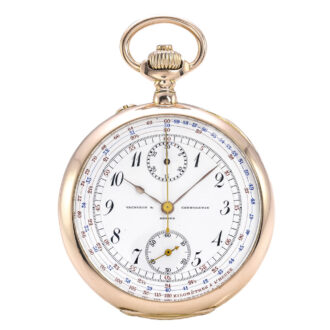 Swiss gold chronograph and tachometer watch Circa 1905