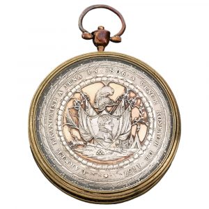 French gilt and silver key wind verge pocket watch Circa 1806