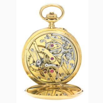 Rare Swiss 18k gold column wheel chronograph Circa 1890