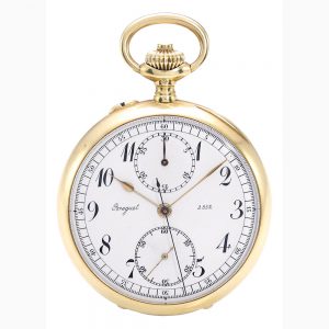 Rare Swiss 18k gold column wheel chronograph Circa 1890