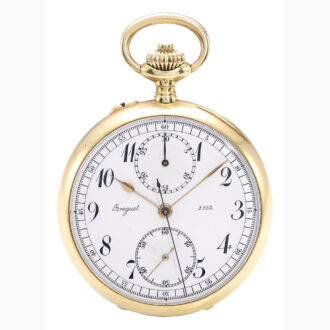 Rare Swiss 18k gold column wheel chronograph Circa 1890
