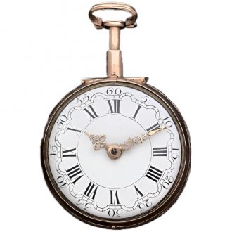 English gold repoussé quarter repeating pocket watch Circa 1750