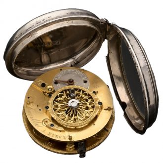 Belgian rare silver pocket watch with erotic scene Circa 1780