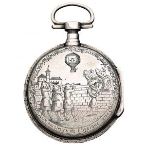 Belgian rare silver pocket watch with erotic scene Circa 1780