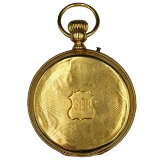 Swiss 18 carat gold lever hunting cased watch Circa 1900