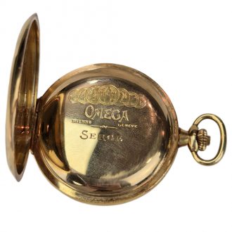 Swiss 18K gold chronograph pocket watch Circa 1943