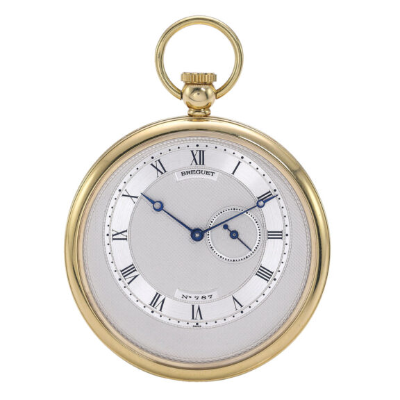 Yellow gold Swiss open faced keyless watch Circa 1990 Yellow gold Swiss open faced keyless watch Circa 1990