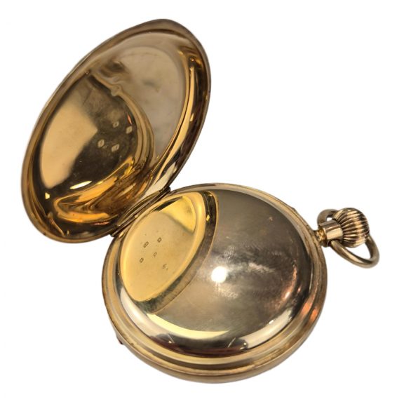 English 18K gold half hunting cased lever watch Circa 1910 English 18K gold half hunting cased lever watch Circa 1910