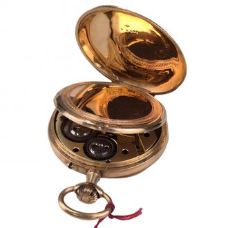 French 18K gold manual wind lever pocket watch Circa 1900