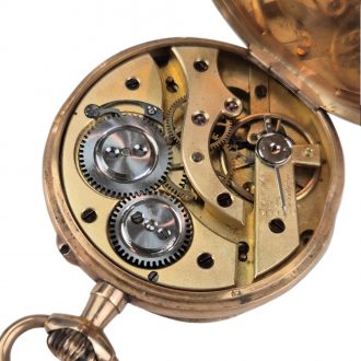 French 18K gold manual wind lever pocket watch Circa 1900