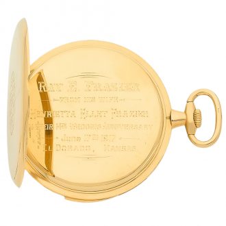 Swiss 18K gold minute repeating pocket watch Circa 1917