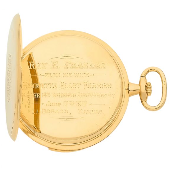Swiss 18K gold minute repeating pocket watch Circa 1917 Swiss 18K gold minute repeating pocket watch Circa 1917