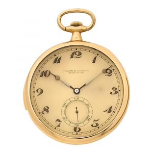 Swiss 18K gold minute repeating pocket watch Circa 1917