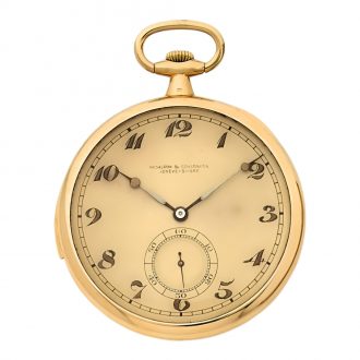 Swiss 18K gold minute repeating pocket watch Circa 1917