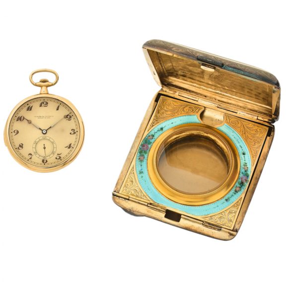 Swiss 18K gold minute repeating pocket watch Circa 1917 Swiss 18K gold minute repeating pocket watch Circa 1917