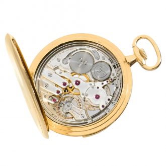 Swiss 18K gold minute repeating pocket watch Circa 1917