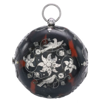 Fine English silver and tortoiseshell verge watch Circa 1690 Fine English silver and tortoiseshell verge watch Circa 1690