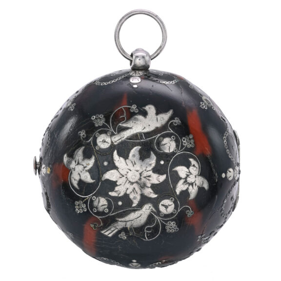 Fine English silver and tortoiseshell verge watch Circa 1690 Fine English silver and tortoiseshell verge watch Circa 1690