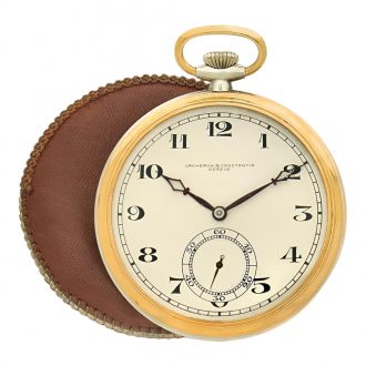 Flat Swiss 18K yellow and white gold Art Deco watch Circa 1930