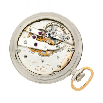 Flat Swiss 18K yellow and white gold Art Deco watch Circa 1930