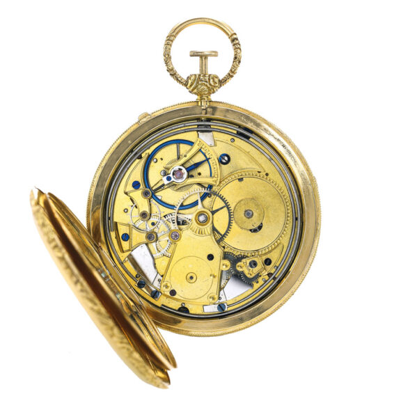 French gold quarter repeating lateral lever watch Circa 1830 French gold quarter repeating lateral lever watch Circa 1830