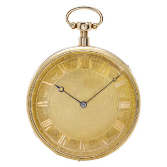 Swiss gold quarter repeating musical cylinder Circa 1810