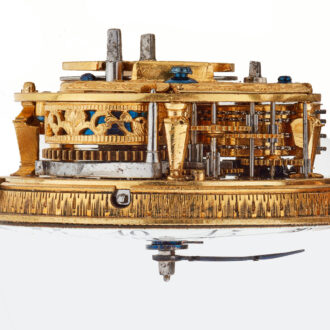 Early English gilt and shagreen verge clock watch Circa 1710
