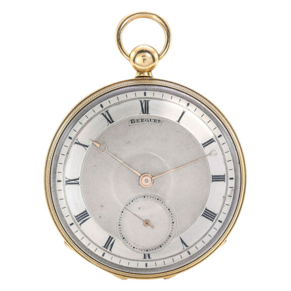 French 18k pink gold open faced pocket watch Circa 1860