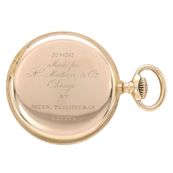 Fine Swiss pink gold open faced keyless watch Circa 1883 Fine Swiss pink gold open faced keyless watch Circa 1883