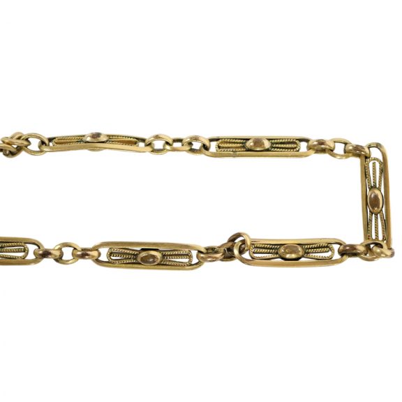 Swiss 18 carat gold lever pendant watch with chain Circa 1900 Swiss 18 carat gold lever pendant watch with chain Circa 1900