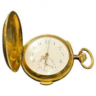 Swiss 18K gold quarter repeating chronograph Circa 1950