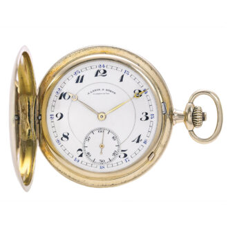German yellow gold hunting cased pocket watch Circa 1890