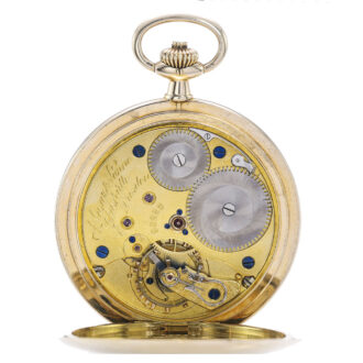 German yellow gold hunting cased pocket watch Circa 1890