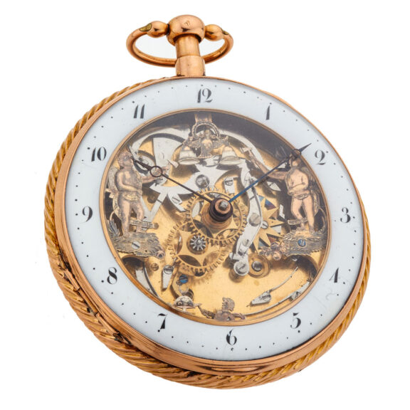 French verge with three jacquemarts automaton Circa 1820 French verge with three jacquemarts automaton Circa 1820