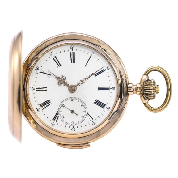 Swiss gold repeating watch with erotic automaton Circa 1890 Swiss gold repeating watch with erotic automaton Circa 1890