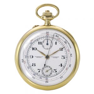 Fine Swiss yellow gold chronograph with register Circa 1900