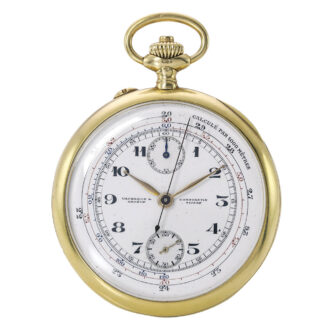 Fine Swiss yellow gold chronograph with register Circa 1900