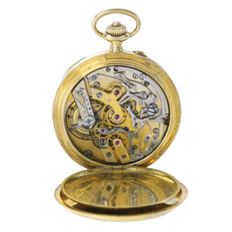 Fine Swiss yellow gold chronograph with register Circa 1900