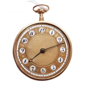 Swiss 18K gold repeating key wound pocket watch Circa 1850