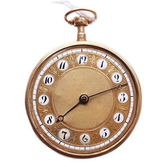 Swiss 18K gold repeating key wound pocket watch Circa 1850