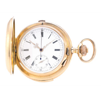 Swiss gold chronograph minute repeating watch Circa 1890