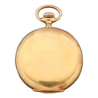 Swiss 18K yellow gold open faced pocket watch Circa 1900