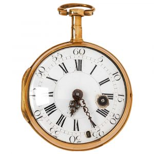 French 18K yellow gold key wind pocket watch Circa 1790