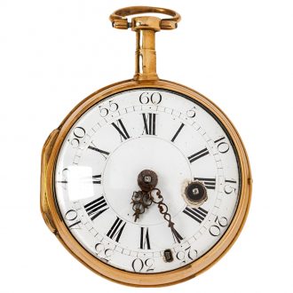 French 18K yellow gold key wind pocket watch Circa 1790