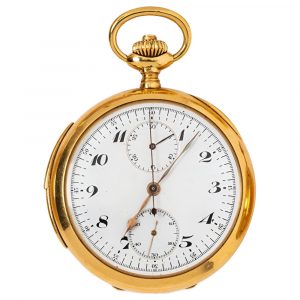 Swiss gold repeating watch with chronograph Circa 1920