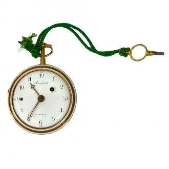 French 18K gold quarter repeating pocket watch Circa 1790